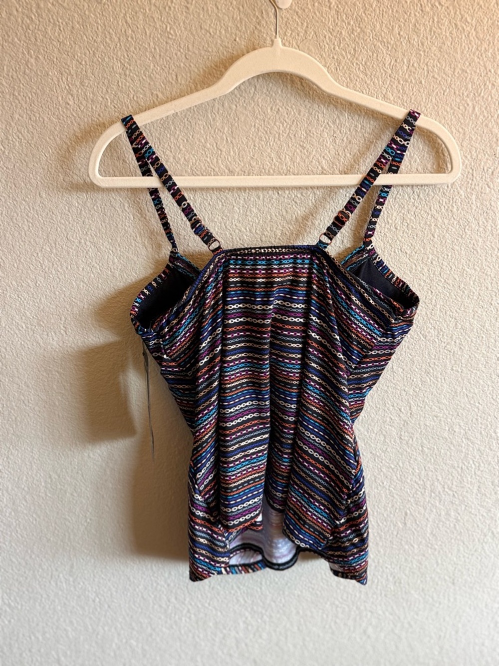 NWT Miraclesuit Shimmer Links Love Knot Underwire Tankini Swim Top Luxury Beach - Picture 8 of 10